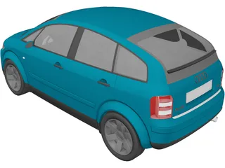 Audi A2 3D Model preview