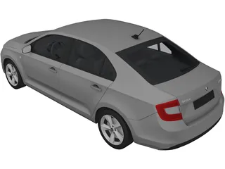 Skoda Rapid (2013) 3D Model preview