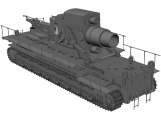 Morser Karl Gerat 3D Model preview
