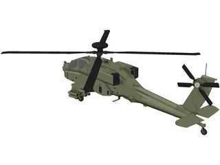 Boeing AH-64D Apache Longbow 3D Model preview