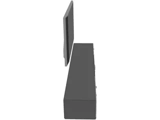 TV Wall 3D Model preview