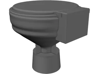 Electric Toilet 3D Model preview