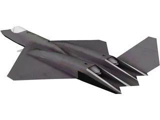 Northmann YF-23 Black Widow II 3D Model preview