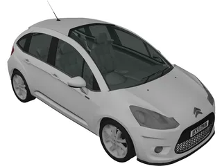Citroen C3 (2010) 3D Model preview