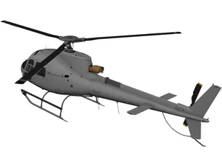 Eurocopter AS-350 3D Model preview