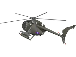 MD Helicopters MH-6 Little Bird 3D Model preview