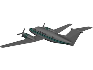 Beechcraft King Air B-200 3D Model preview