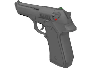 Beretta M9 3D Model preview