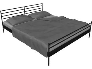 Bed Double 3D Model preview