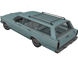 Ford Country Squire (1966) 3D Model preview