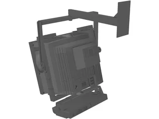LG TV with Support 3D Model preview