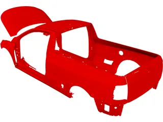 Volkswagen Pickup Body 3D Model preview