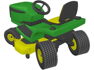 Lawnmower Sit-On 3D Model preview