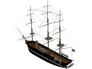 Jylland Frigate 3D Model preview