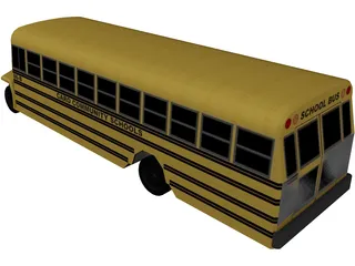 School Bus 3D Model preview