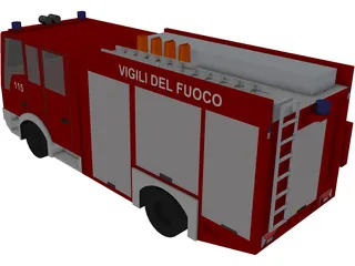 Iveco Firetruck 3D Model preview