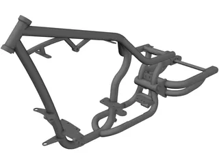 Harley Frame 3D Model preview