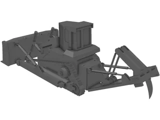 D8 Bulldozer 3D Model preview