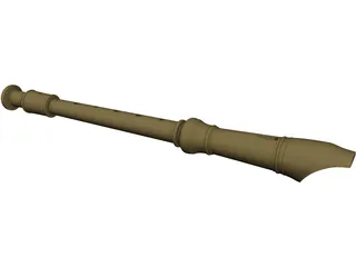 Flute 3D Model preview