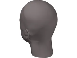 Man Head 3D Model preview