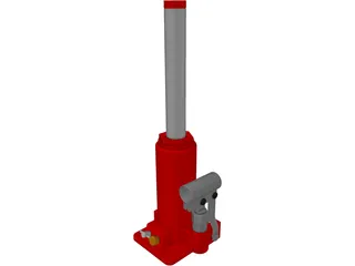 Hydraulic Jack 3D Model preview