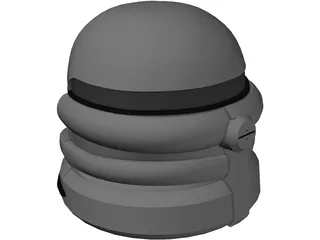 Airborne 212 Helmet 3D Model preview