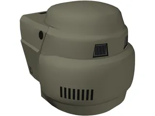Commander Faie Helmet 3D Model preview