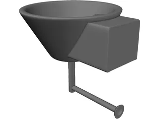 Toilet Fitting 3D Model preview
