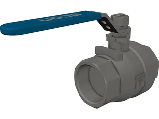 Valve 2 inch 3D Model preview