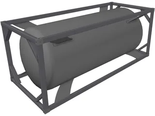 Container Tank Frame 20ft 3D Model preview