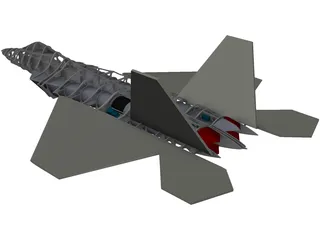 F-22 Raptor RC 3D Model preview