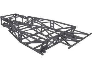Kit Car Frame 3D Model preview