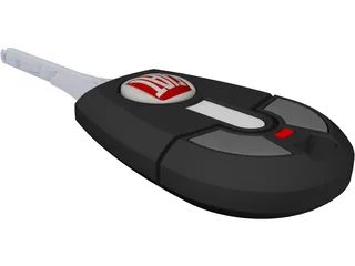 Fiat Car Key 3D Model preview