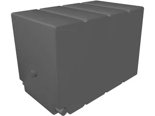Square Water Tank 3D Model preview