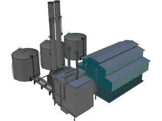 Oil Tank 3D Model preview