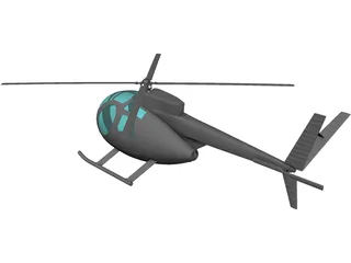 Hughes OH-6A Cayuse 3D Model preview