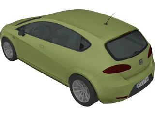 Seat Leon Cupra 3D Model preview