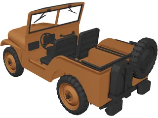 Jeep Willys 3D Model preview