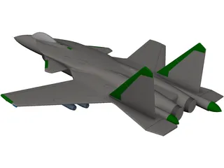 Sukhoi S-37 Berkut Jet 3D Model preview