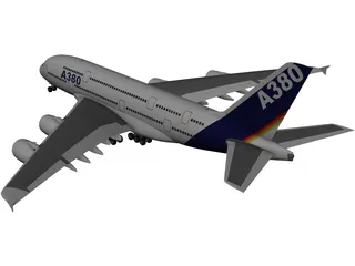 Airbus A380 3D Model preview