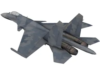 Sukhoi Su-35 Super Flanker 3D Model preview