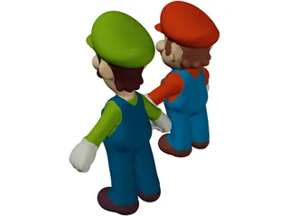 Mario and Luigi Brothers 3D Model preview
