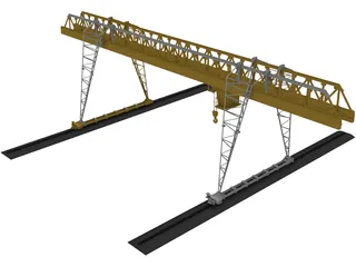 Gantry Crane 3D Model preview