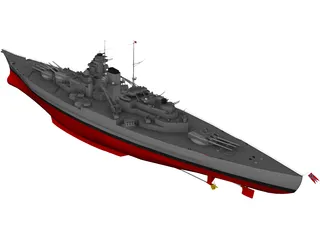Scharnhorst-class Battleship 3D Model preview