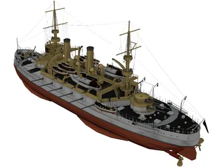 Kearsarge class Battleship 3D Model preview