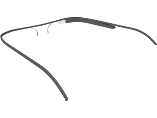 Google Glass 3D Model preview