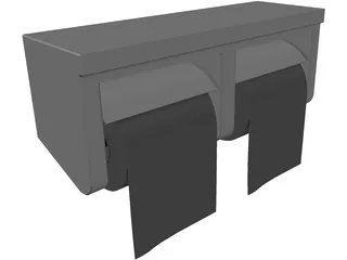 Toilet Paper Box 3D Model preview