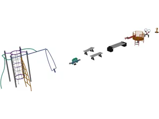 Playground Equipment 3D Model preview