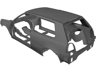 Volkswagen Golf Body 3D Model preview