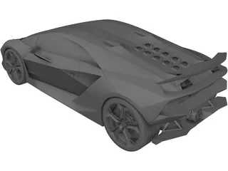 Lamborghini Sesto Elemento 3D Model preview
